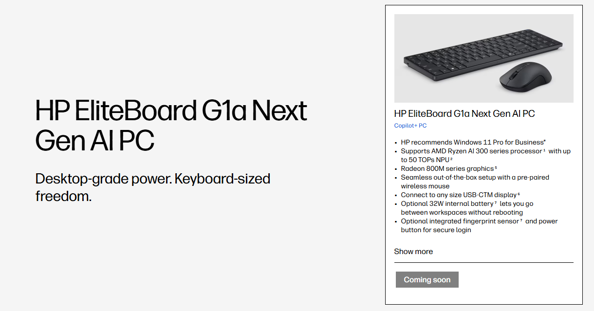 HP EliteBoard G1a